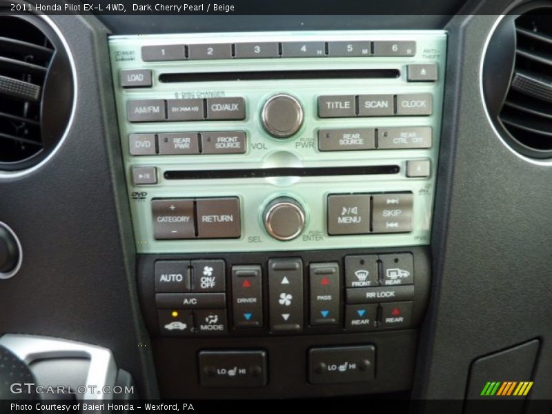 Dark Cherry Pearl / Beige 2011 Honda Pilot EX-L 4WD