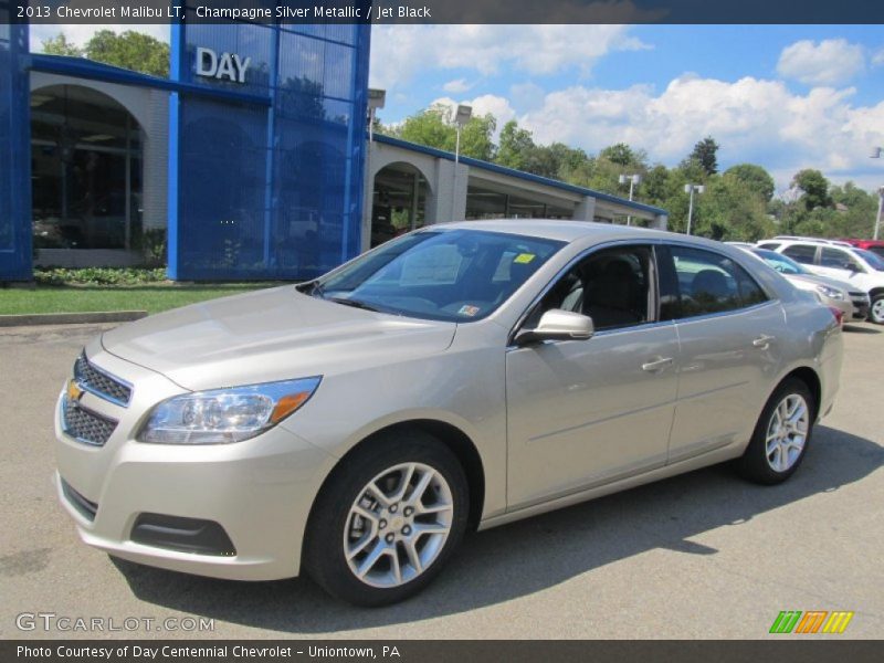 Champagne Silver Metallic / Jet Black 2013 Chevrolet Malibu LT