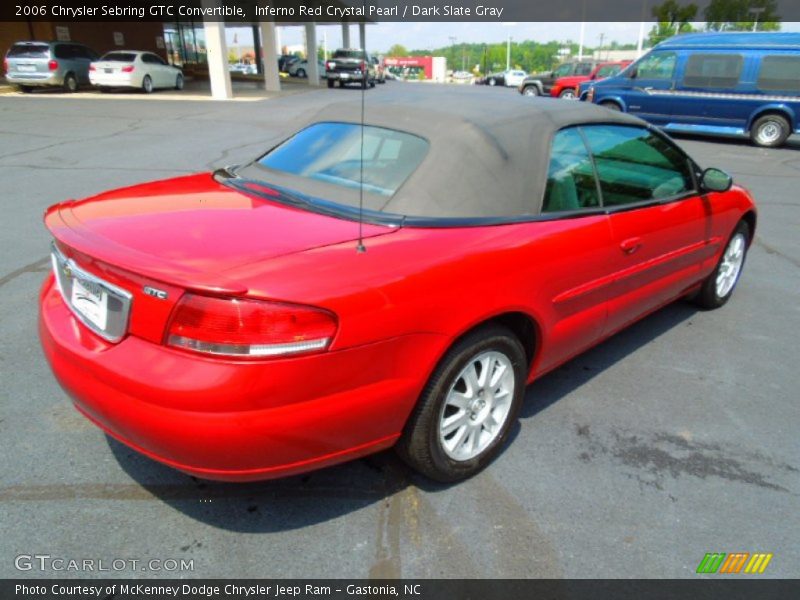 Inferno Red Crystal Pearl / Dark Slate Gray 2006 Chrysler Sebring GTC Convertible