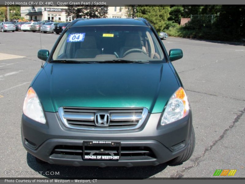 Clover Green Pearl / Saddle 2004 Honda CR-V EX 4WD
