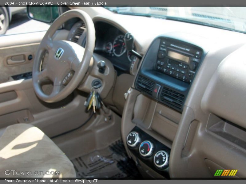 Clover Green Pearl / Saddle 2004 Honda CR-V EX 4WD