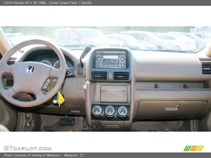 Clover Green Pearl / Saddle 2004 Honda CR-V EX 4WD