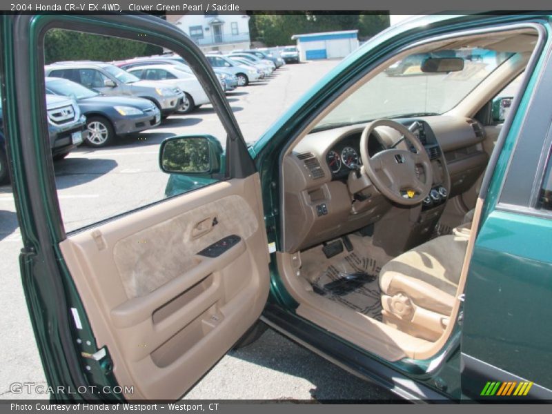 Clover Green Pearl / Saddle 2004 Honda CR-V EX 4WD