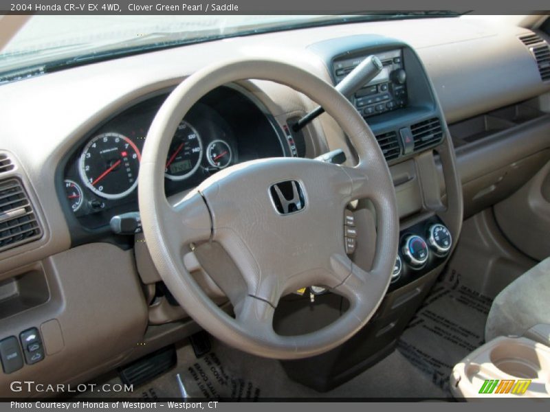 Clover Green Pearl / Saddle 2004 Honda CR-V EX 4WD