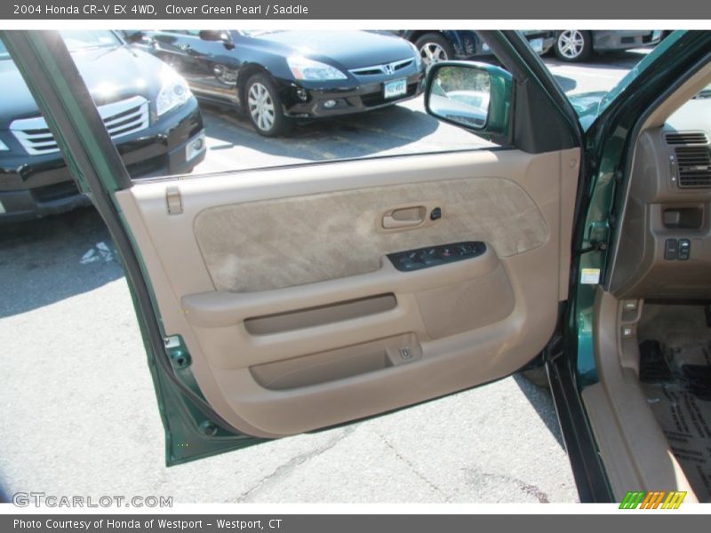 Clover Green Pearl / Saddle 2004 Honda CR-V EX 4WD