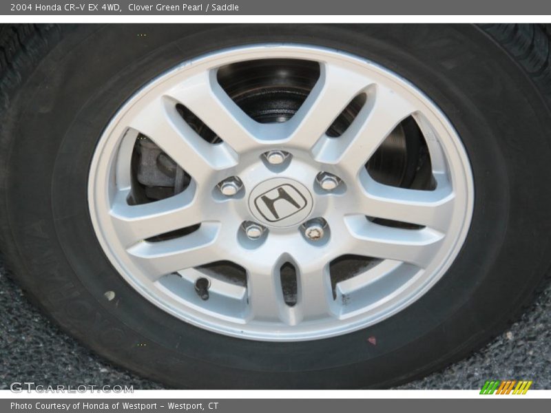 Clover Green Pearl / Saddle 2004 Honda CR-V EX 4WD