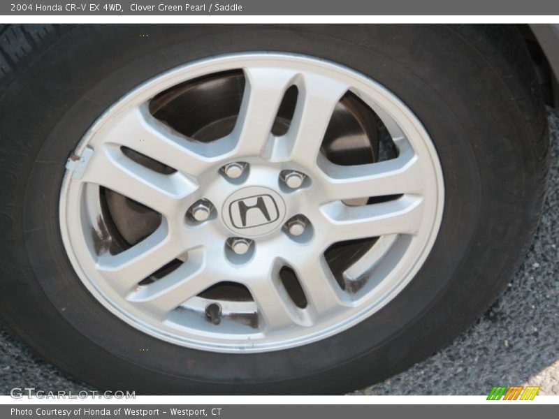 Clover Green Pearl / Saddle 2004 Honda CR-V EX 4WD