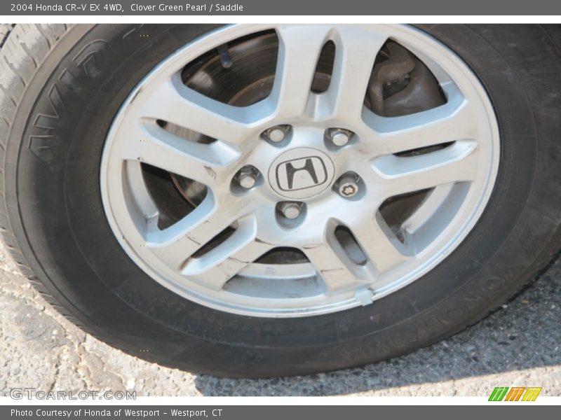 Clover Green Pearl / Saddle 2004 Honda CR-V EX 4WD