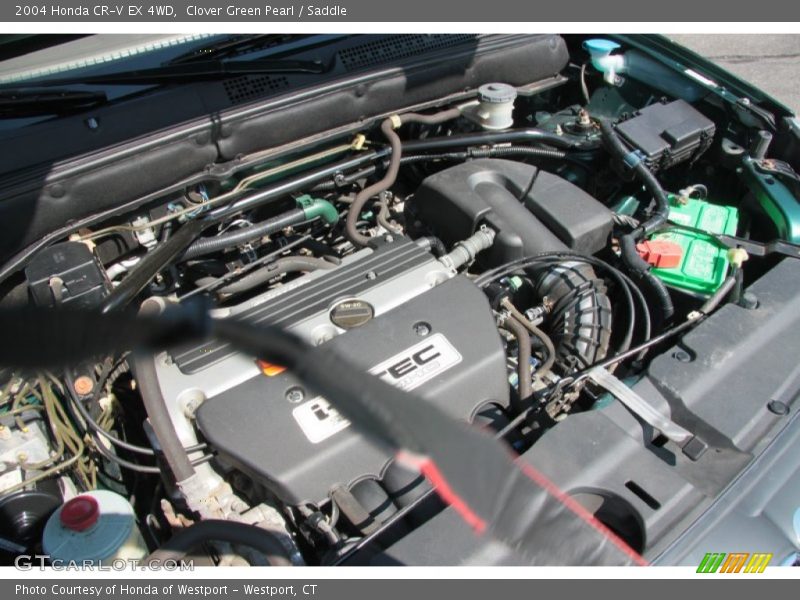 Clover Green Pearl / Saddle 2004 Honda CR-V EX 4WD