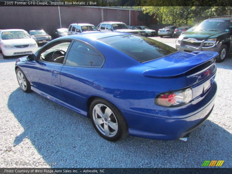 Impulse Blue Metallic / Blue 2005 Pontiac GTO Coupe