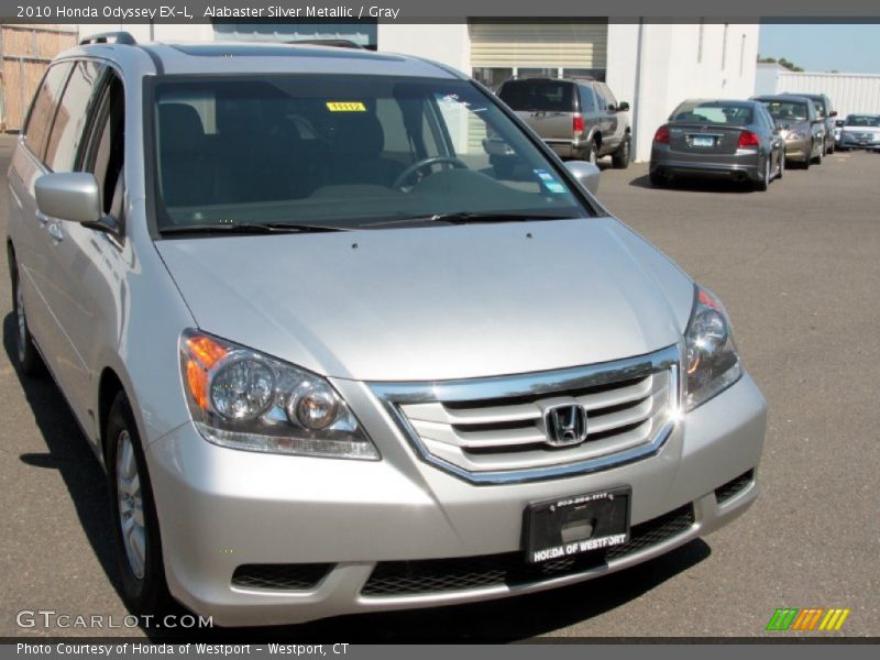 Alabaster Silver Metallic / Gray 2010 Honda Odyssey EX-L