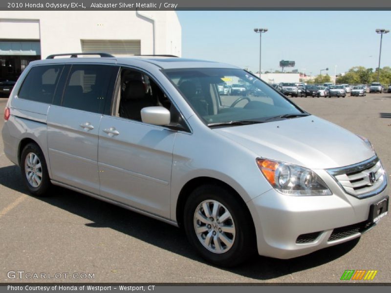 Alabaster Silver Metallic / Gray 2010 Honda Odyssey EX-L