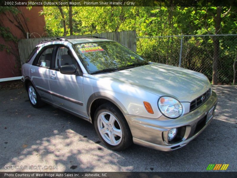 Platinum Silver Metallic / Gray 2002 Subaru Impreza Outback Sport Wagon