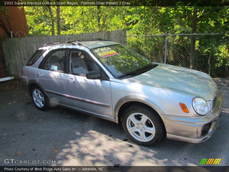 Platinum Silver Metallic / Gray 2002 Subaru Impreza Outback Sport Wagon