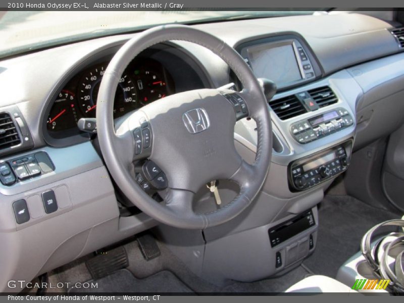 Alabaster Silver Metallic / Gray 2010 Honda Odyssey EX-L