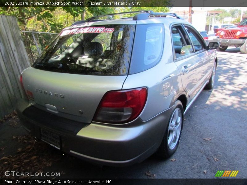 Platinum Silver Metallic / Gray 2002 Subaru Impreza Outback Sport Wagon