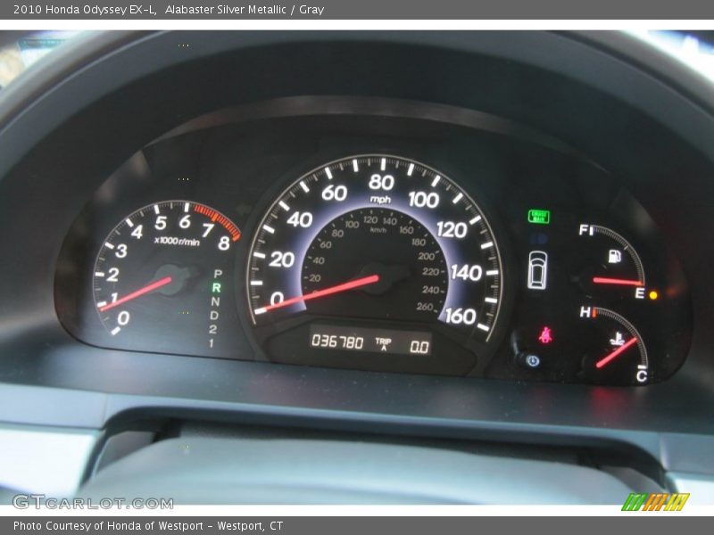 Alabaster Silver Metallic / Gray 2010 Honda Odyssey EX-L