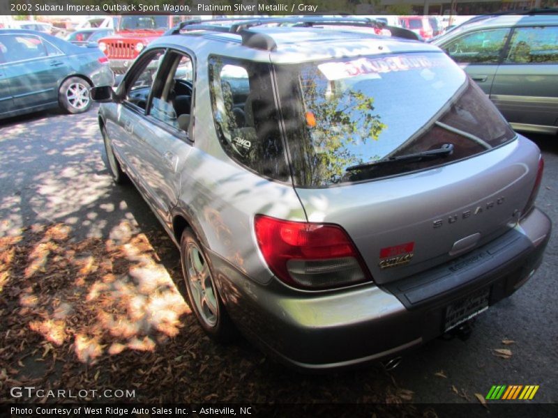 Platinum Silver Metallic / Gray 2002 Subaru Impreza Outback Sport Wagon