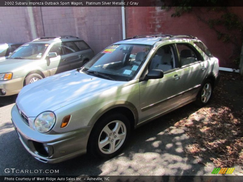 Platinum Silver Metallic / Gray 2002 Subaru Impreza Outback Sport Wagon