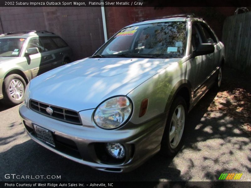 Platinum Silver Metallic / Gray 2002 Subaru Impreza Outback Sport Wagon