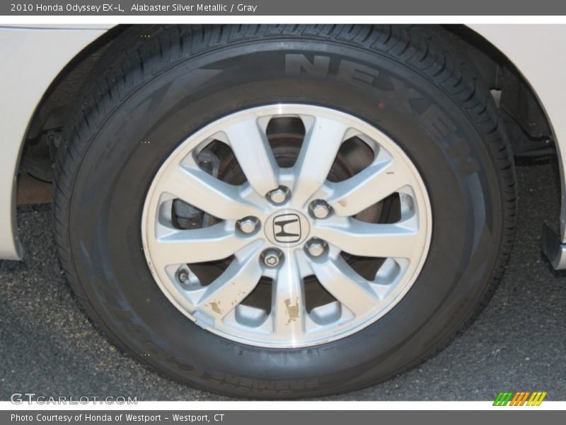 Alabaster Silver Metallic / Gray 2010 Honda Odyssey EX-L