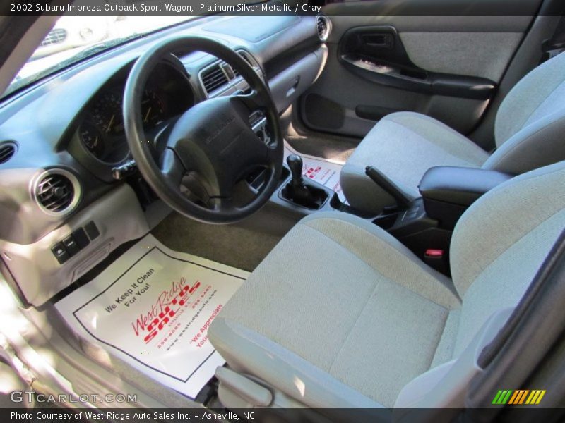 Platinum Silver Metallic / Gray 2002 Subaru Impreza Outback Sport Wagon