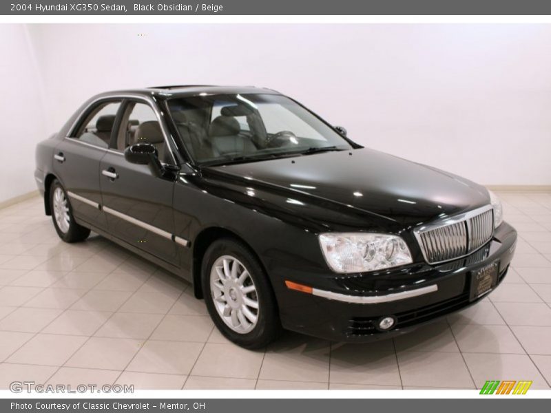 Black Obsidian / Beige 2004 Hyundai XG350 Sedan