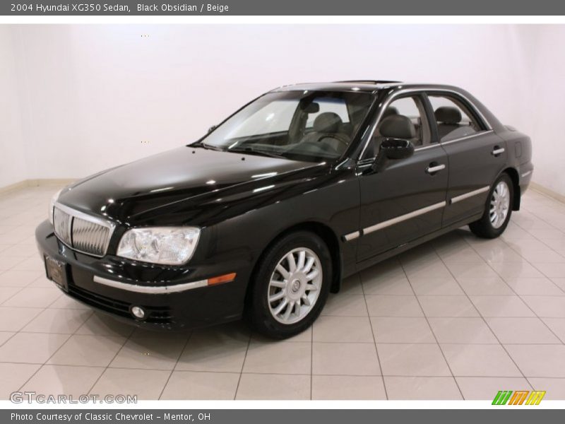 Black Obsidian / Beige 2004 Hyundai XG350 Sedan