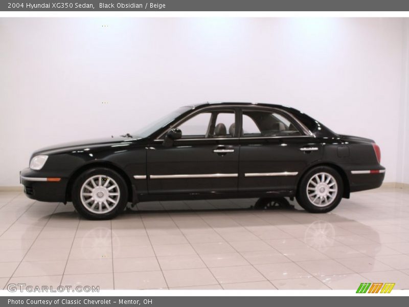 Black Obsidian / Beige 2004 Hyundai XG350 Sedan