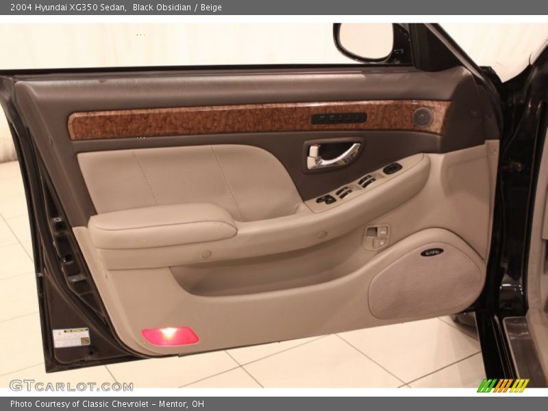 Black Obsidian / Beige 2004 Hyundai XG350 Sedan