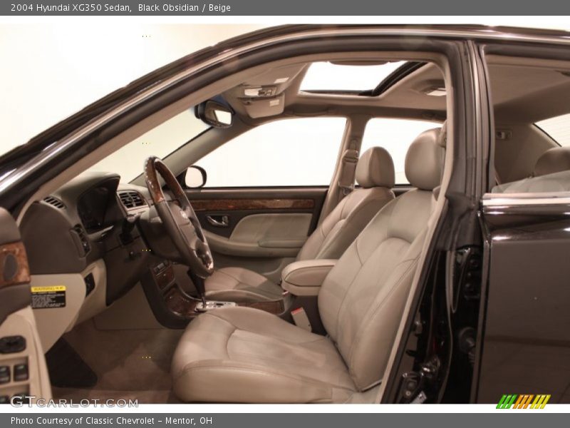 Black Obsidian / Beige 2004 Hyundai XG350 Sedan