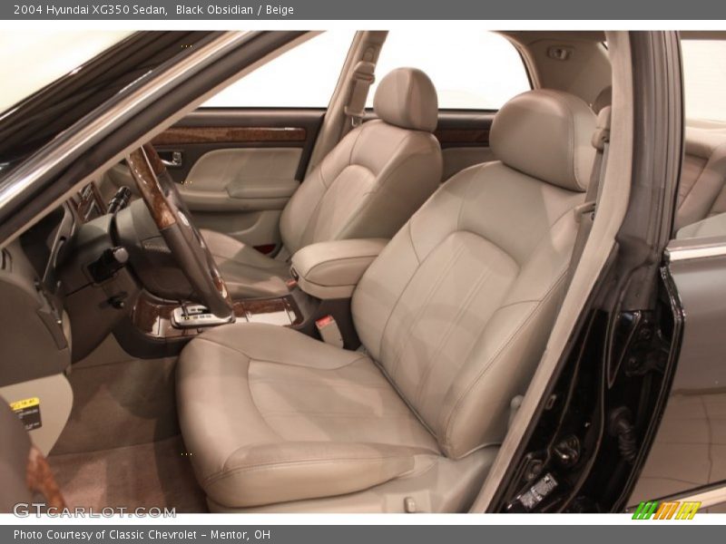 Black Obsidian / Beige 2004 Hyundai XG350 Sedan