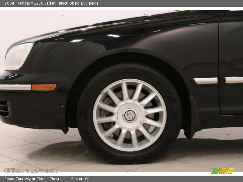 Black Obsidian / Beige 2004 Hyundai XG350 Sedan