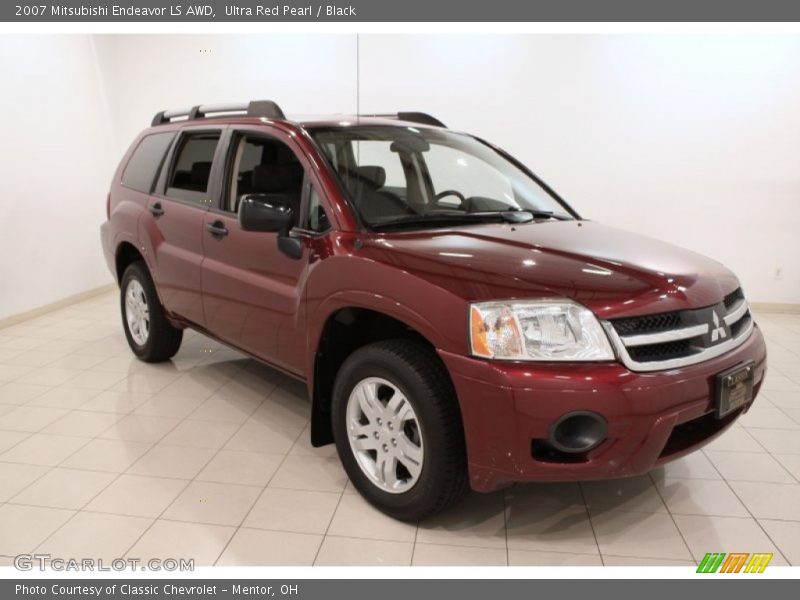 Ultra Red Pearl / Black 2007 Mitsubishi Endeavor LS AWD