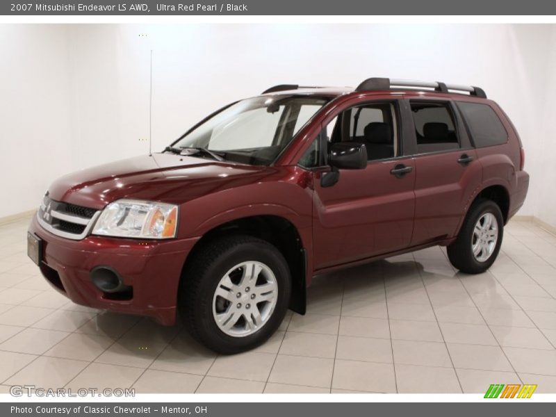 Ultra Red Pearl / Black 2007 Mitsubishi Endeavor LS AWD