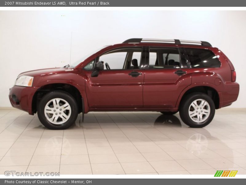 Ultra Red Pearl / Black 2007 Mitsubishi Endeavor LS AWD