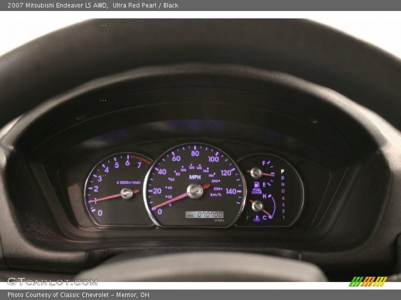 Ultra Red Pearl / Black 2007 Mitsubishi Endeavor LS AWD