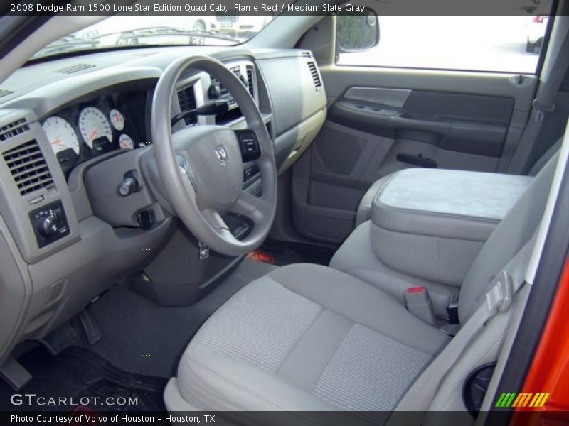 Flame Red / Medium Slate Gray 2008 Dodge Ram 1500 Lone Star Edition Quad Cab