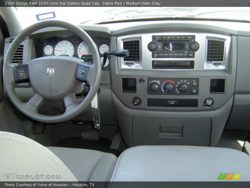 Flame Red / Medium Slate Gray 2008 Dodge Ram 1500 Lone Star Edition Quad Cab