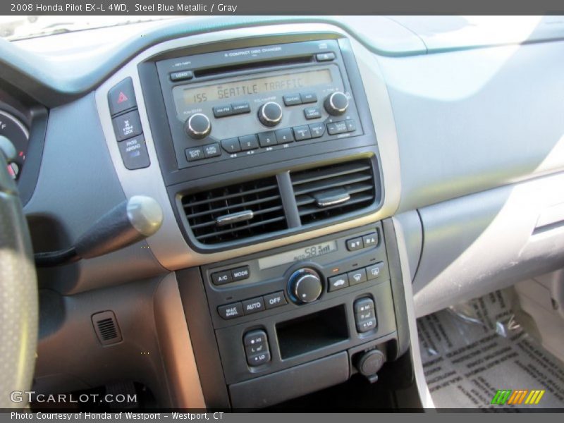 Steel Blue Metallic / Gray 2008 Honda Pilot EX-L 4WD