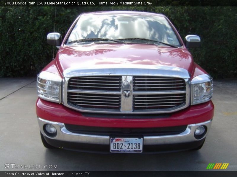 Flame Red / Medium Slate Gray 2008 Dodge Ram 1500 Lone Star Edition Quad Cab