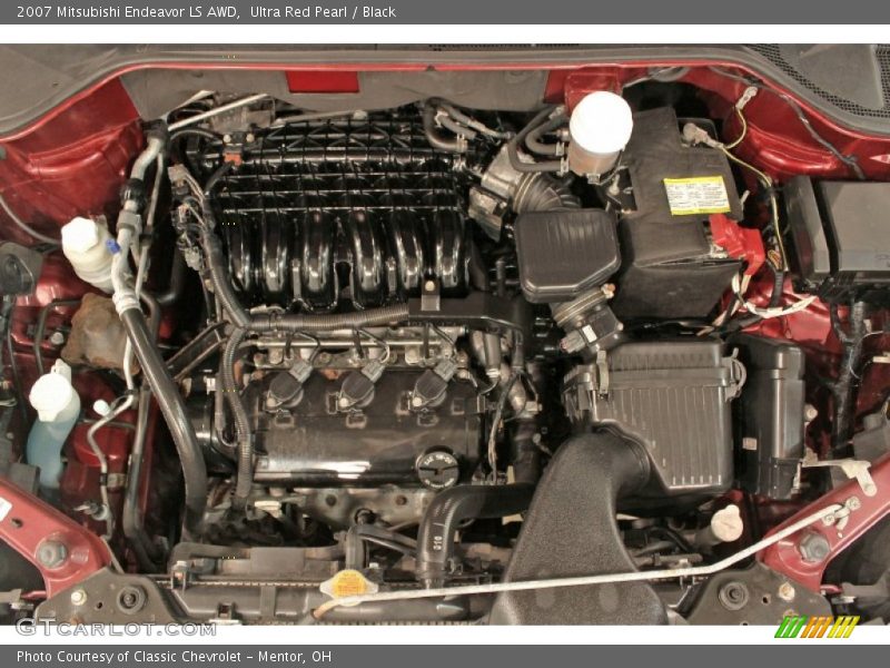 Ultra Red Pearl / Black 2007 Mitsubishi Endeavor LS AWD
