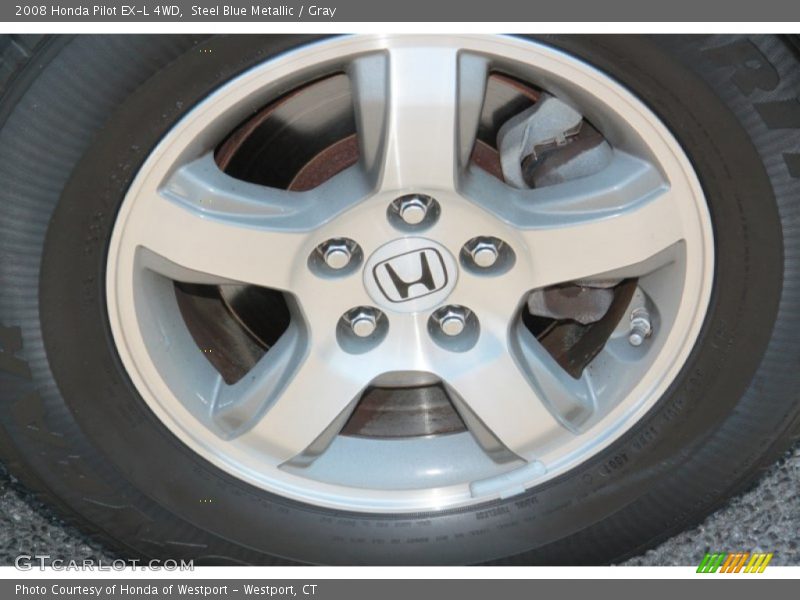 Steel Blue Metallic / Gray 2008 Honda Pilot EX-L 4WD