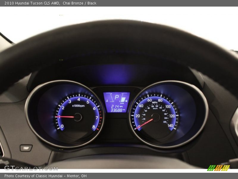 Chai Bronze / Black 2010 Hyundai Tucson GLS AWD