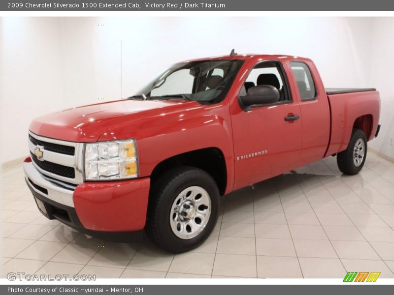Victory Red / Dark Titanium 2009 Chevrolet Silverado 1500 Extended Cab