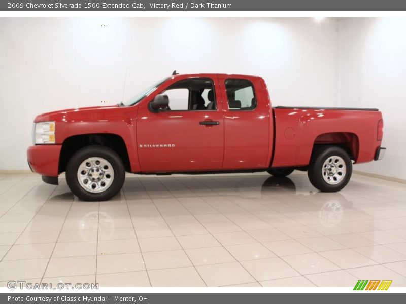 Victory Red / Dark Titanium 2009 Chevrolet Silverado 1500 Extended Cab