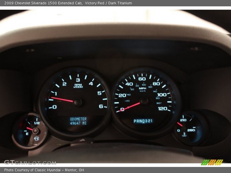 Victory Red / Dark Titanium 2009 Chevrolet Silverado 1500 Extended Cab