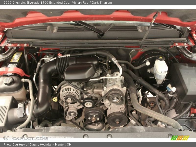 Victory Red / Dark Titanium 2009 Chevrolet Silverado 1500 Extended Cab