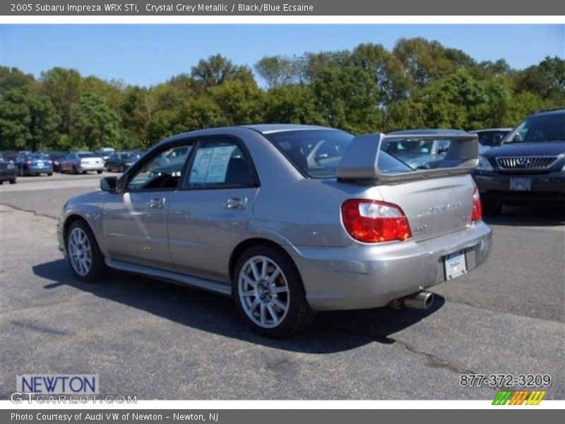 Crystal Grey Metallic / Black/Blue Ecsaine 2005 Subaru Impreza WRX STi