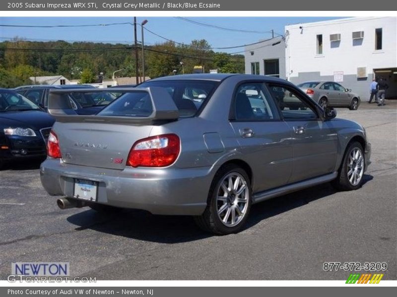 Crystal Grey Metallic / Black/Blue Ecsaine 2005 Subaru Impreza WRX STi